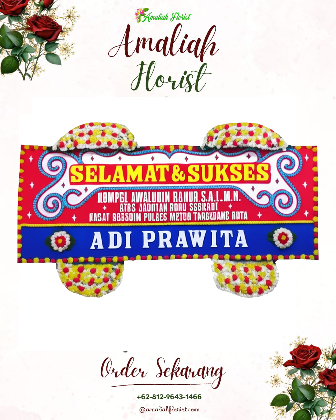 Papan Bunga Ucapan Selamat Kromengan